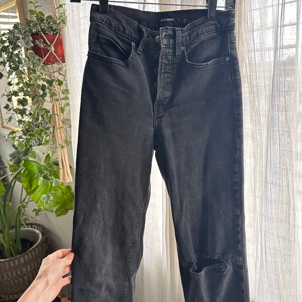 Black straight leg Jeans